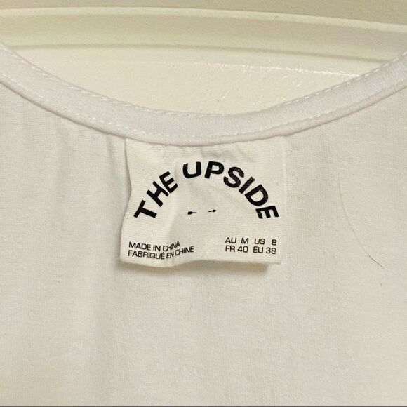 The Upside White Large Rainbow Logo Pride Oversized Workout Tank Top 8 M - Picture 9 of 9